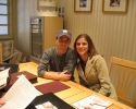 Andrea and Jim reserving their date at Celebrations