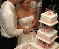 Dena and Michael's Custom designed Wedding Cake