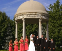 The Solliday Wedding Bridal Party in the Gardens