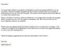 Thank You Note - Nov. 5, 2007